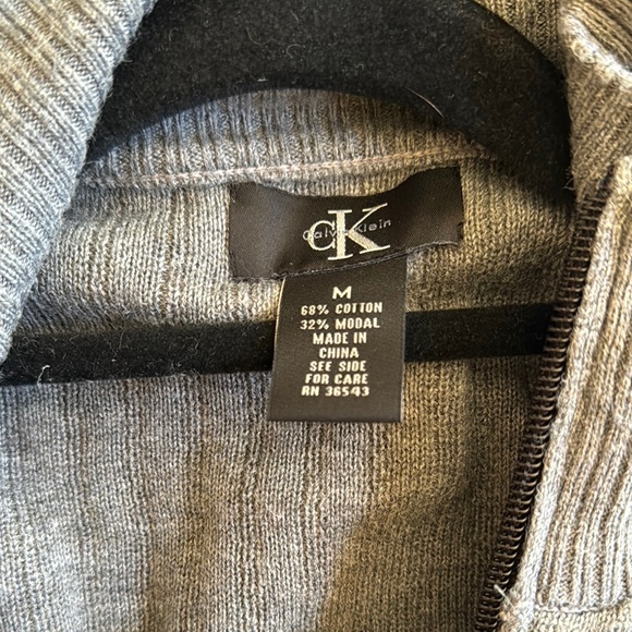 Calvin Klein Gray Gradient Men's Sweater - Picture 2 of 7